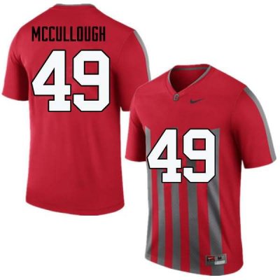 NCAA Ohio State Buckeyes Men's #49 Liam McCullough Throwback Nike Football College Jersey JQA3245ON